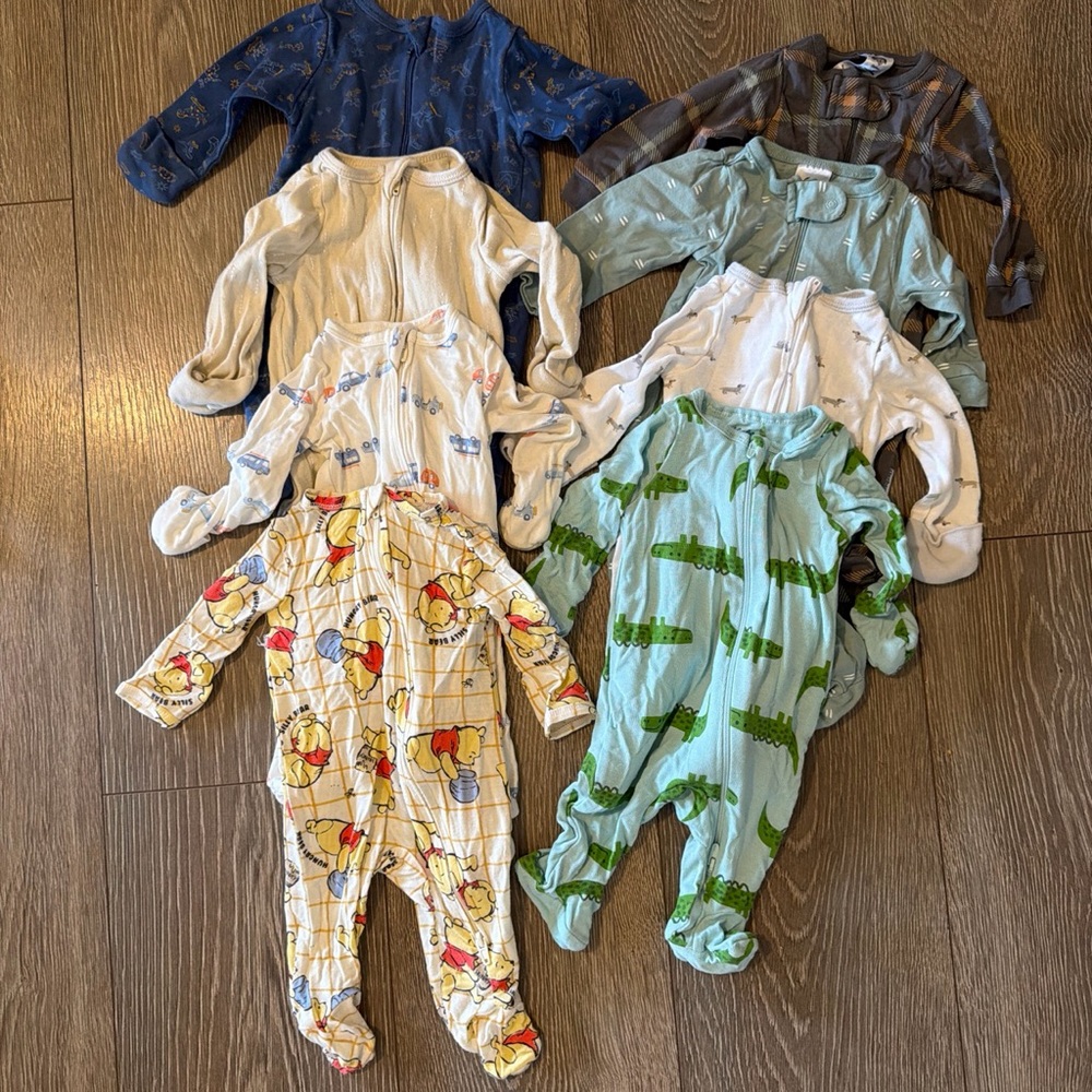 Baby sleeper footie bundle